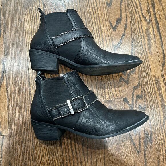 Circus by Sam Edelman Hamilton Women Ankle Chelsea Boots Size 7.5 Black Leather - Picture 2 of 7